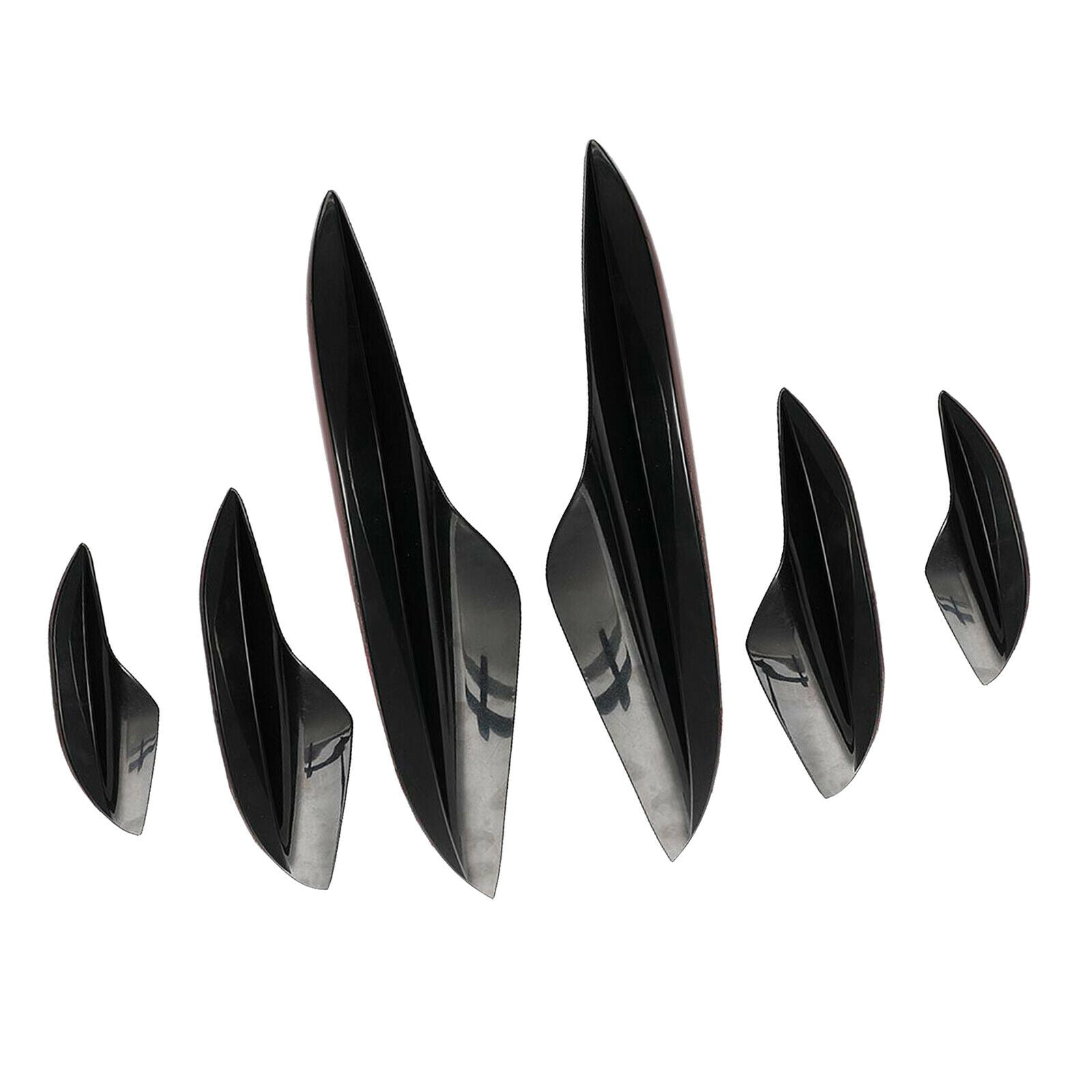 Universal Exterior Front Bumper Lip Splitter Fins Spoiler Canards Truck SUV