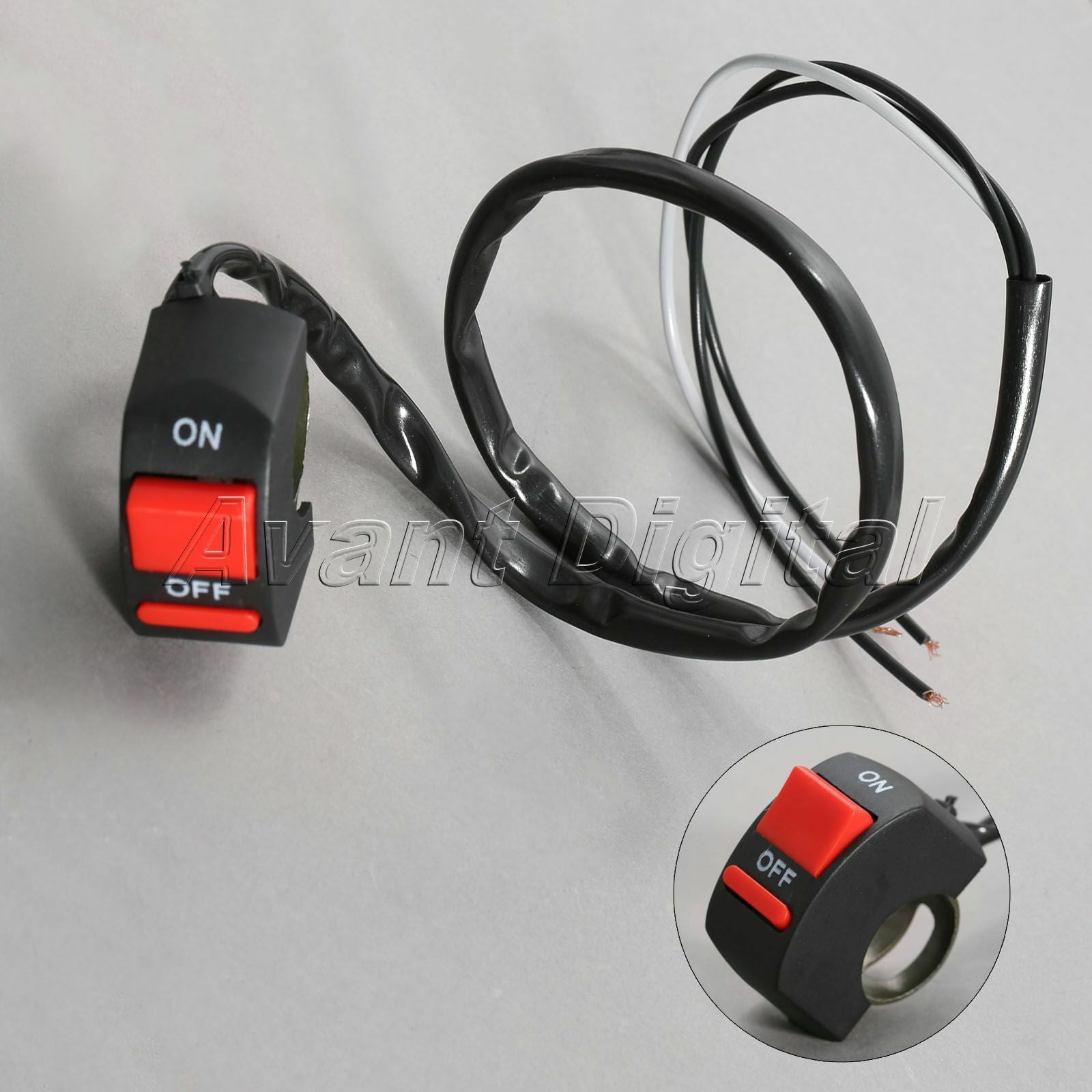 12V 1" 7/8" Handlebar On/Off Button Switch for Ducati Sport Desmo 350 1979 1980