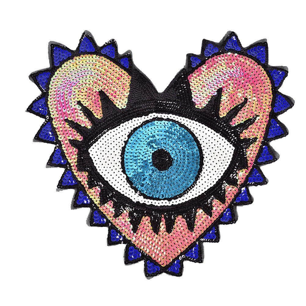 heart-shaped eye sequins embroidery clothing accessories applique flower .l8