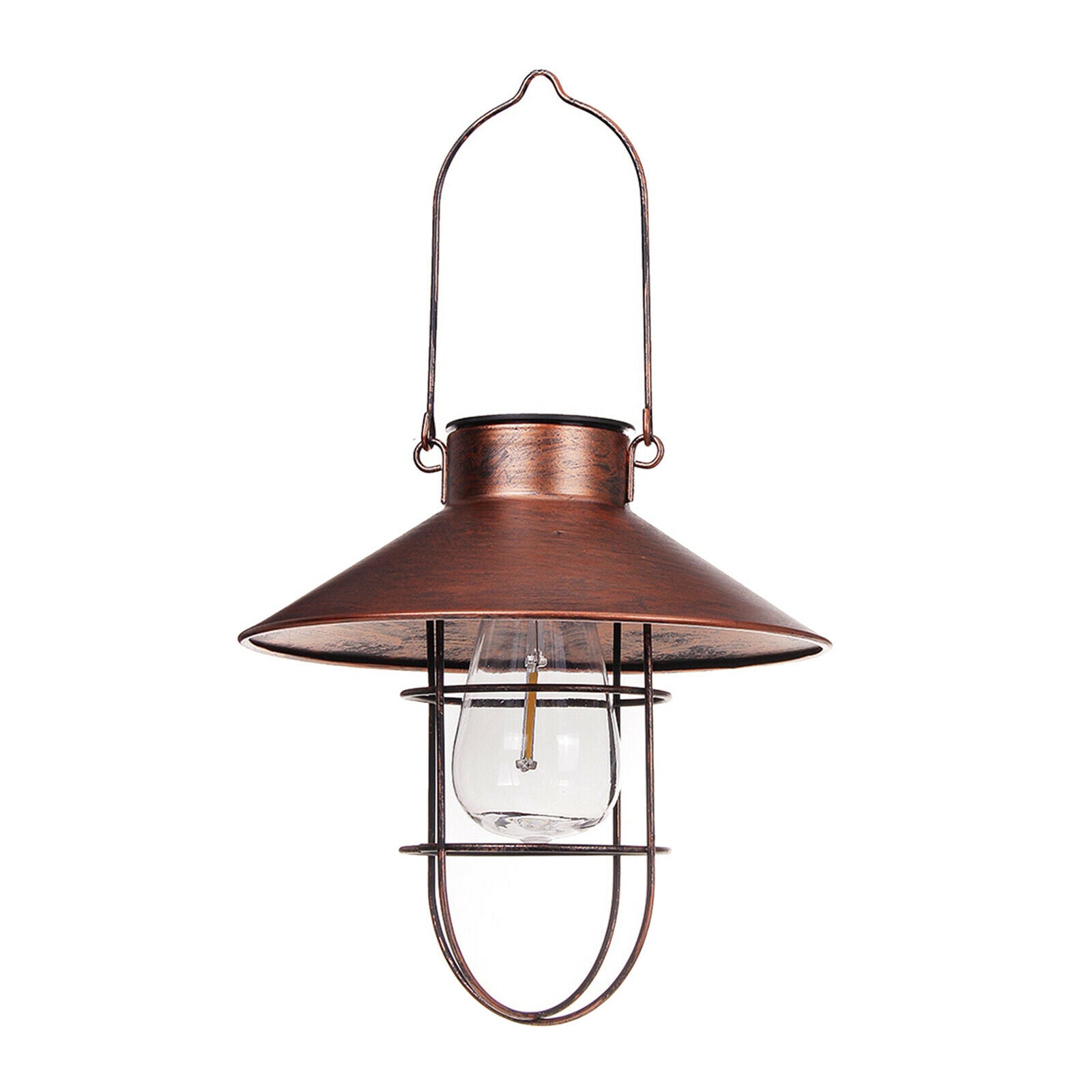 Solar Lantern Lamp IP65 Waterproof for Yard Patio Landscape Villa Copper