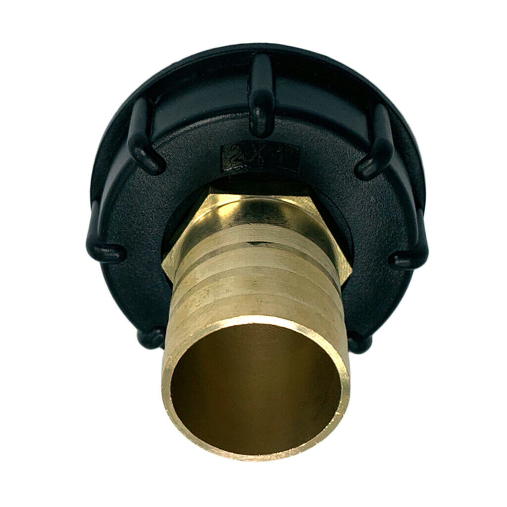 2Pcs IBC 1000L Water Tank Fitting Connector 1/2" 1" Brass Hose Adapter