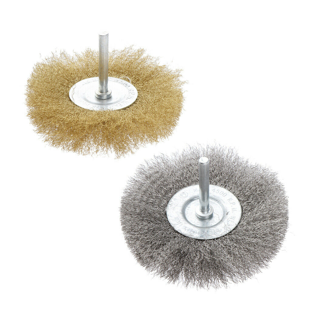 2Pcs Wire Wheel Brush For Metal Derusting Wood Grinding Polishing Excellent for