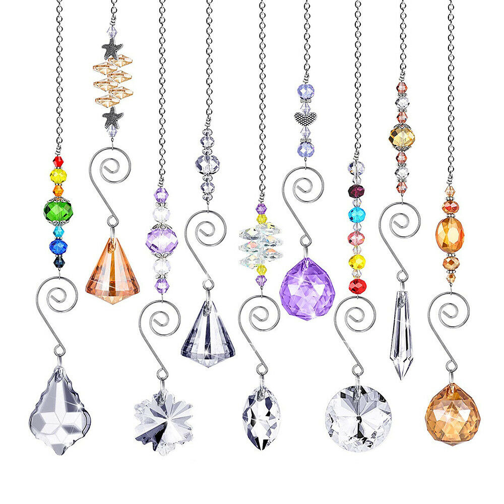 Crystal Sun Catcher Prism Window Hanging Rainbow Maker Pendant Home Decor Gift