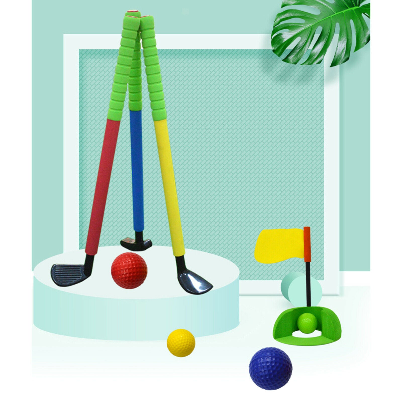 Kids Golf Club Set 3 Golf Clubs 3 Balls Indoor Early Educational Toddlers