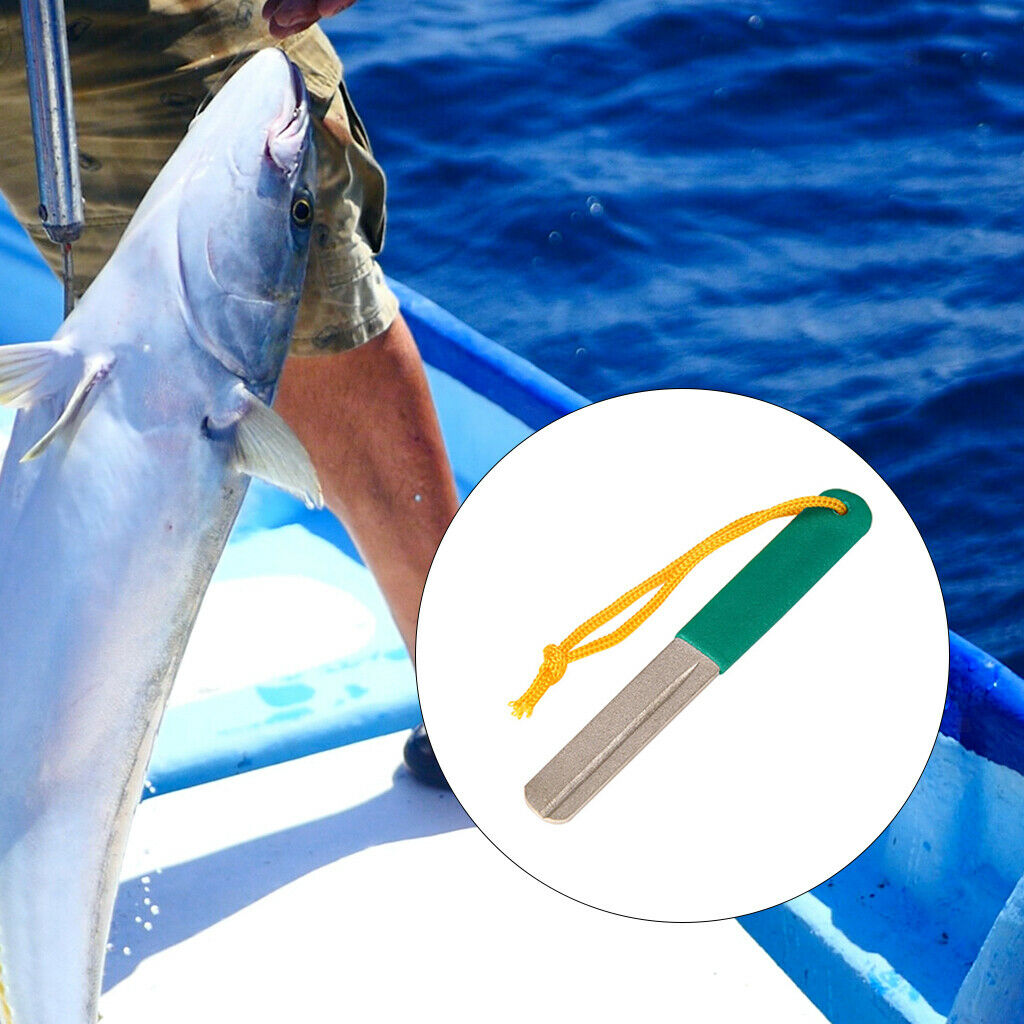 Diamond Fish Hook Hone Sharpener Camping Hunting Fishing Accessories 4inch