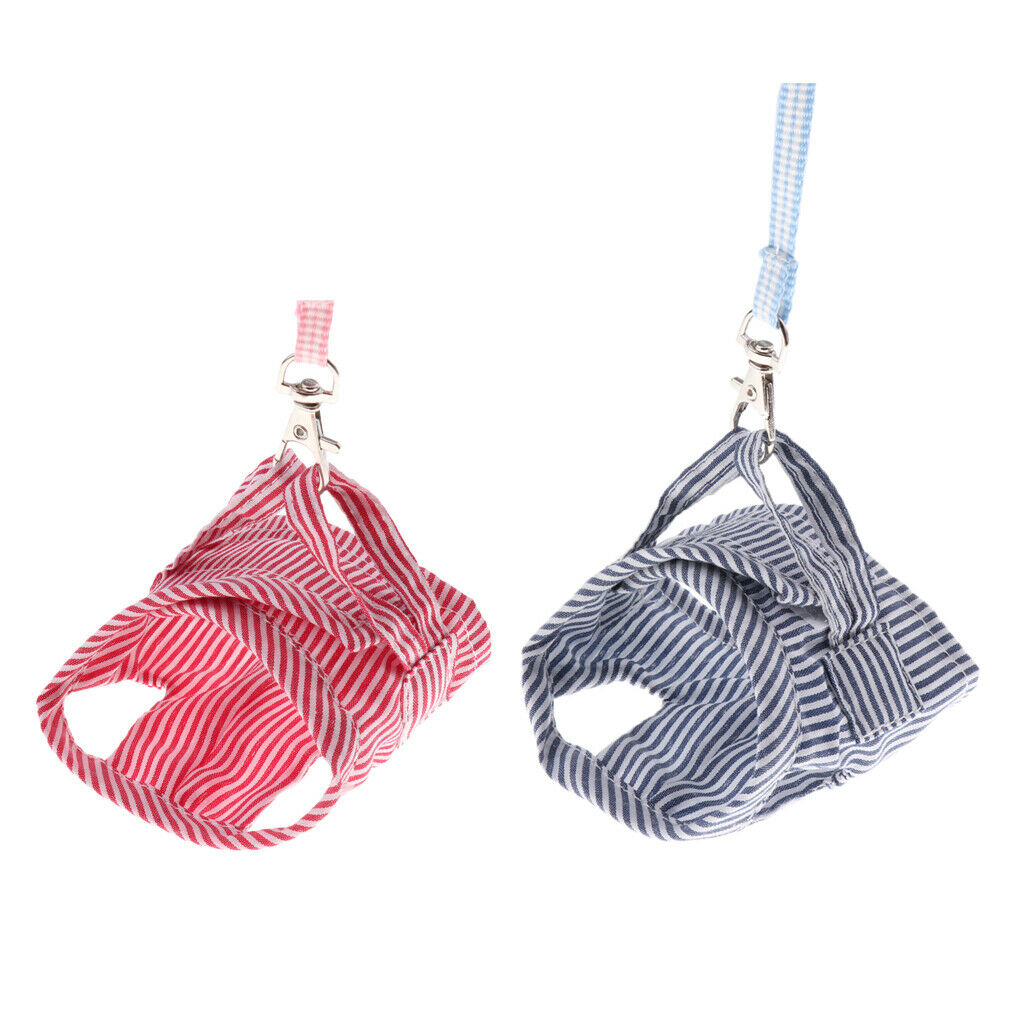 2pc Hurtless Hamster Vest Leash Collar Harness Lead Rope Chest Strap L