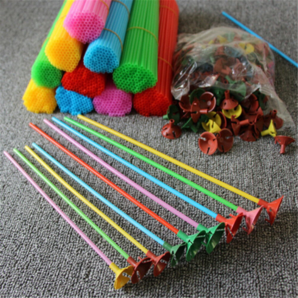 50X Balloons Holder Sticks with Cups Party Decoration Supplies Accessorie.l8