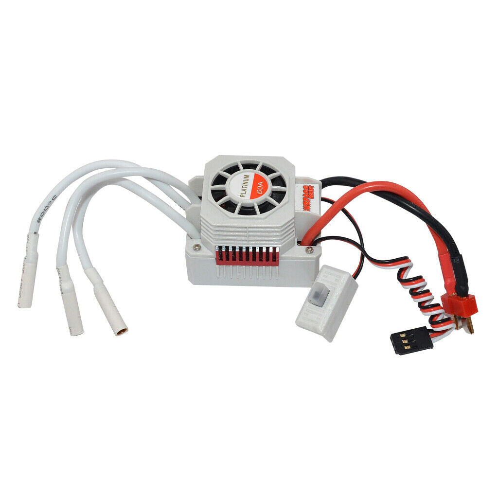 Waterproof 60A Brushless ESC with 5.8V/3A BEC for 1/10 RC Car Boats Crawler