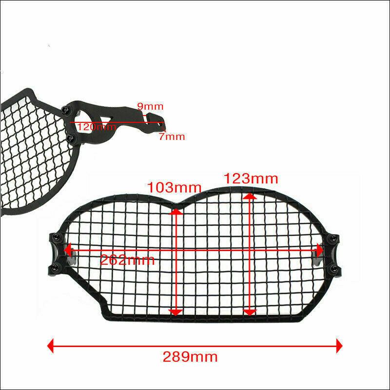 Black Motorcycle Headlight Lamp Guard Cover Kit for BMW R1200GS 2004-2012