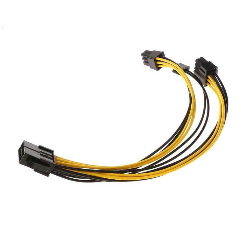 PCI-E 8Pin Female To Dual 8Pin(6+2) Male Graphics Video Card Power Supply Cable