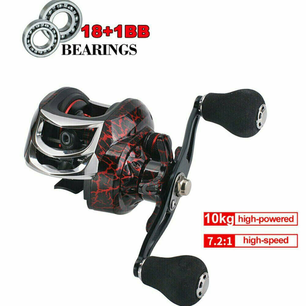 7:1:1 18+1BB 10KG Baitcasting Reel Fishing Reel Magnetic Brake CNC Spool New LIN