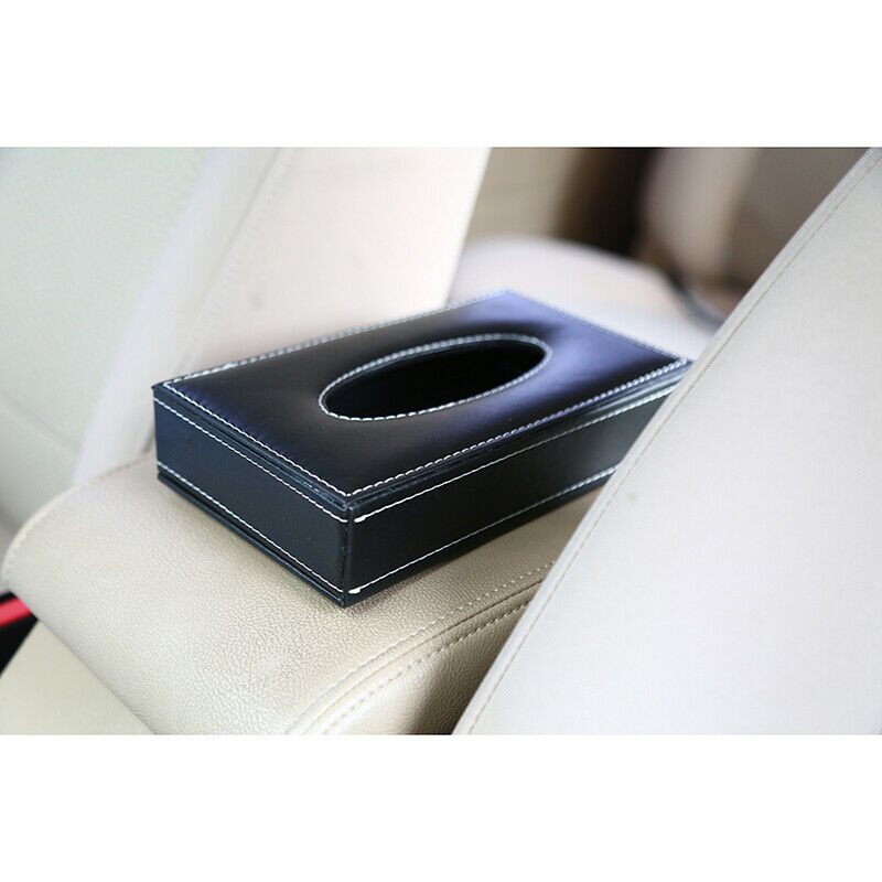1PC Black Auto Car SUV Sun Visor Tissue Box Paper Towel Case Napkin Clip Holder