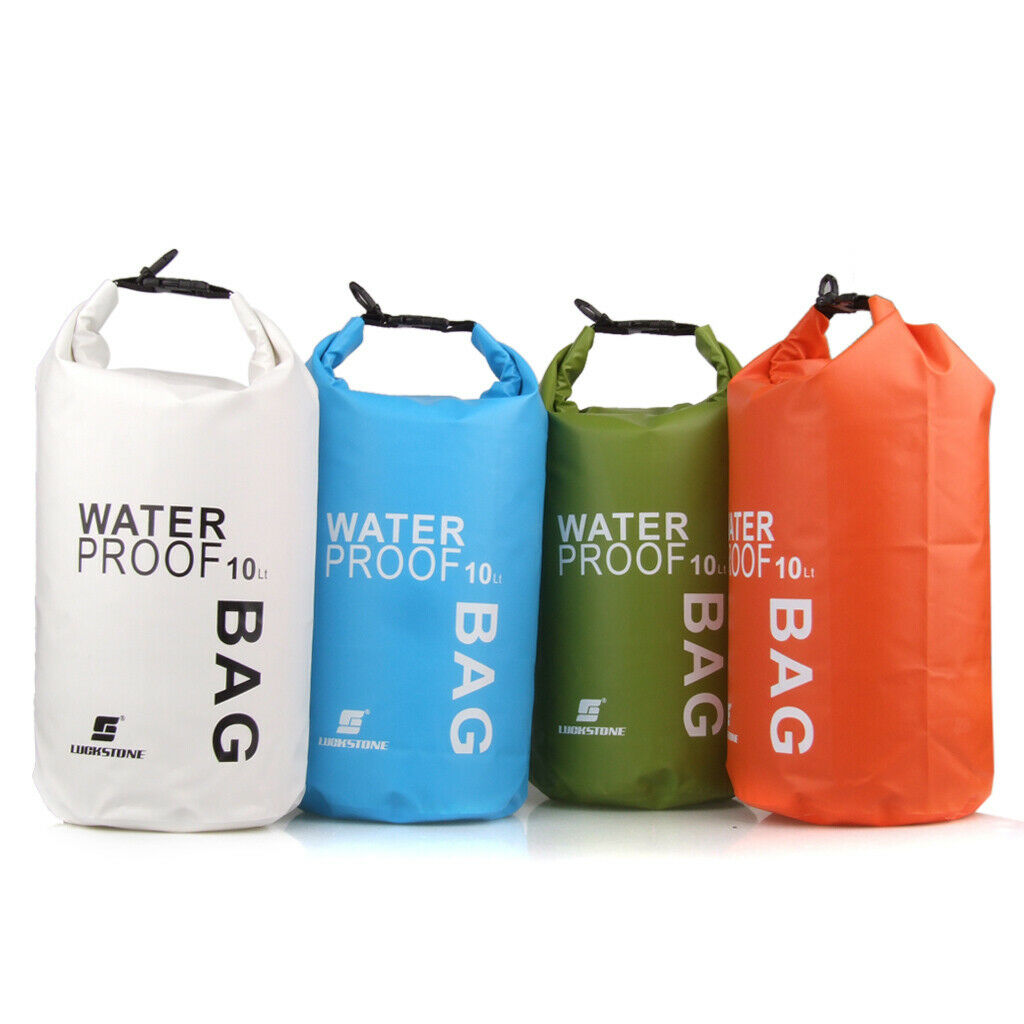 10L Waterproof Dry Bag Pouch Camp Boating Kayaking Rafting Canoeing Orange