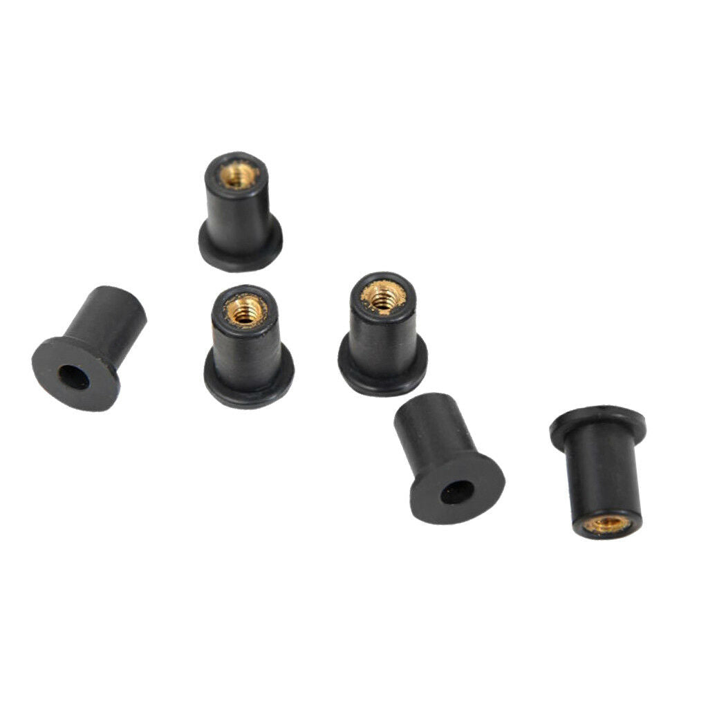 6pcs M5 5mm Metric Rubber Well Nuts Wellnuts for Fairing & Screen