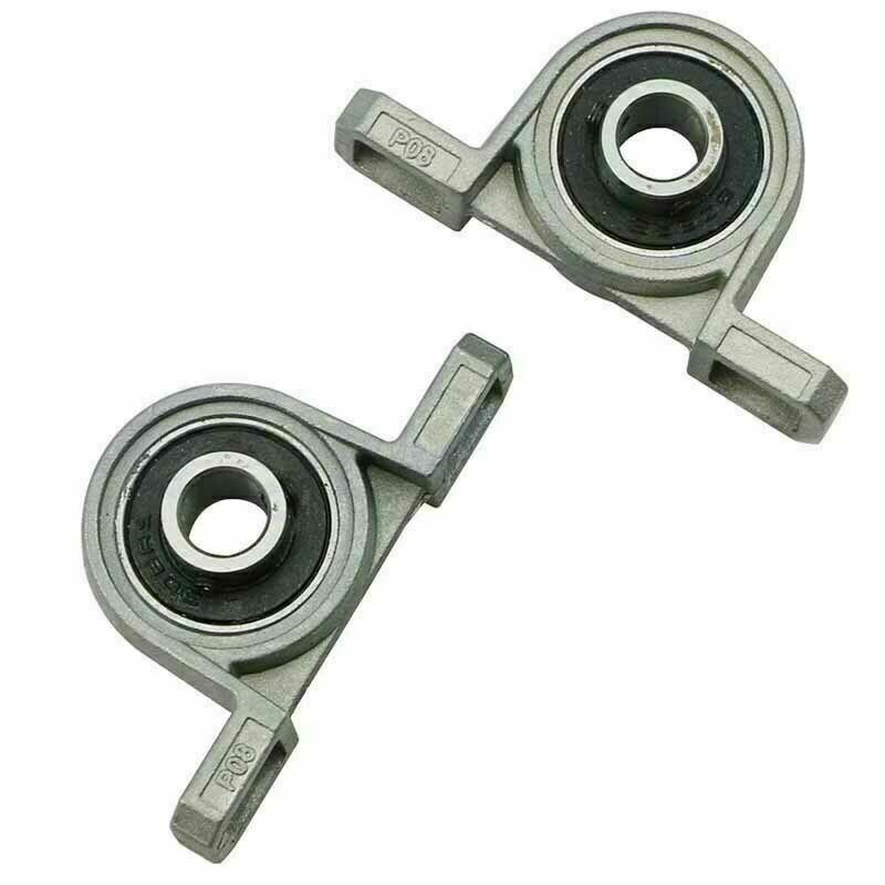 2pc KP08 Zinc Alloy Diameter 8mm Bore Ball Bearing Pillow Block Mounted Support