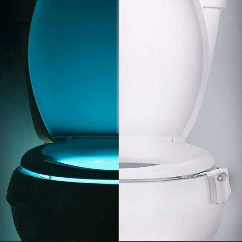 Night Light LED for Toilet Wc With Detector Movement 8 Colours Lighting New