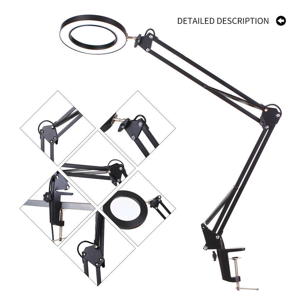 Foldable Illuminated Magnifier Light USB LED Magnifying Glass Magnifier Light