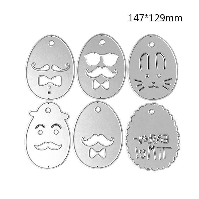 Easter Eggs Tag Metal Cutting Dies Stencil Scrapbooking DIY Album Stamp Emboss