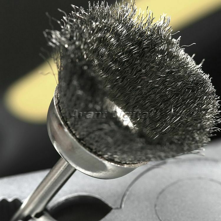 20Pcs  Steel Wire Cup Polishing Wheel Brushes 1/8" Shank Grinder Rotary Tools