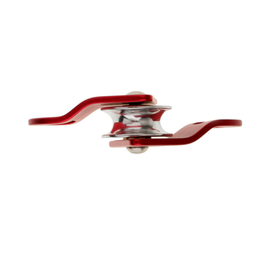 20KN Rock Climbing General Purpose Mobile Pulley For 12mm Rope -  Wine Red