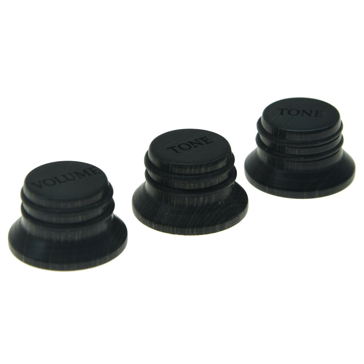 Black Hard Wood Knobs Strat Style Volume Tone Top Hat Knobs for 5.8mm Shaft Pots