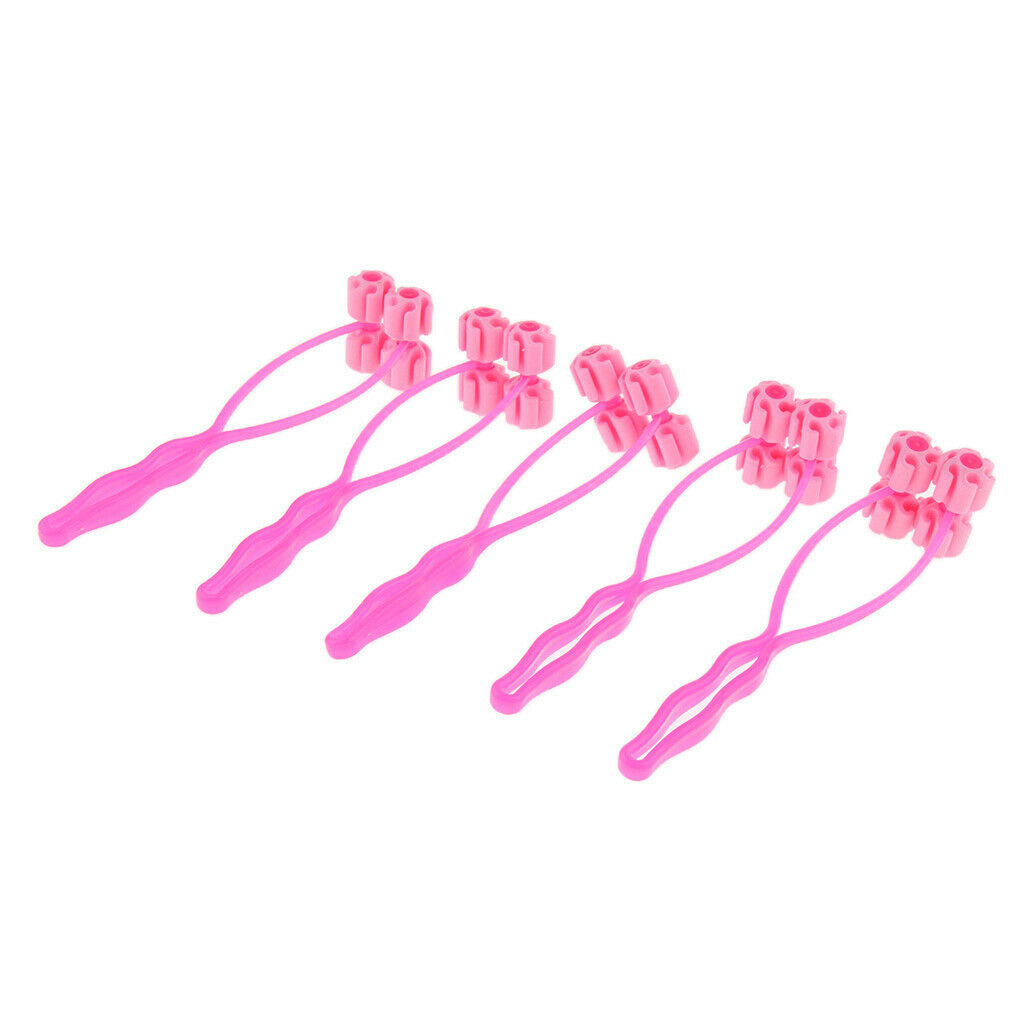 5Pcs Dog Cat Thin Face Massager Feet Legs Relief Tool Grooming Tool Rose Red