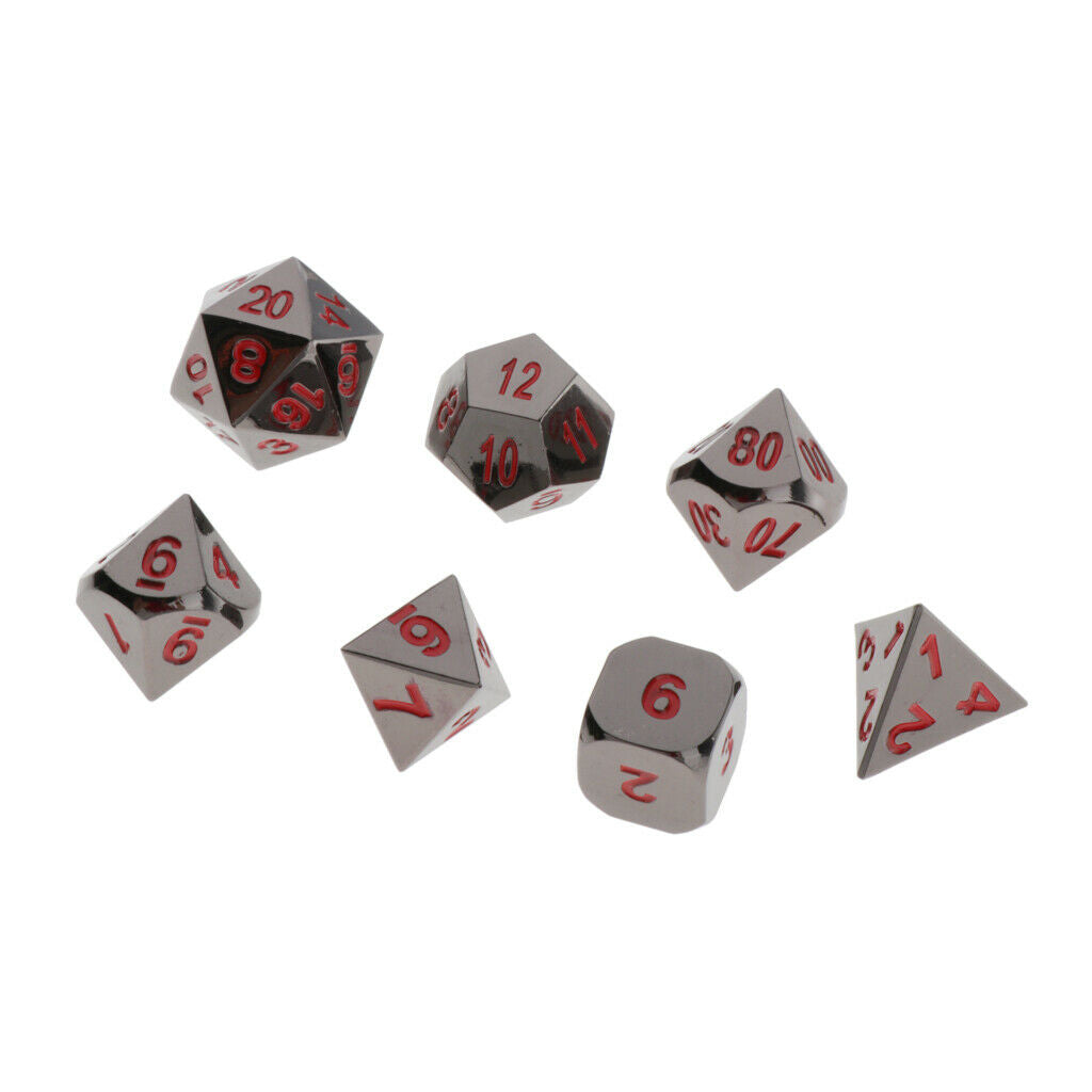 Dice for Dragon Scales DnD D&D Pathfinder RPG Dices Black Nickel Red