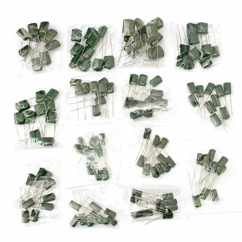 14Values  630V Polyester Film Capacitor Electrolytic Assortment Kit 140Pcs