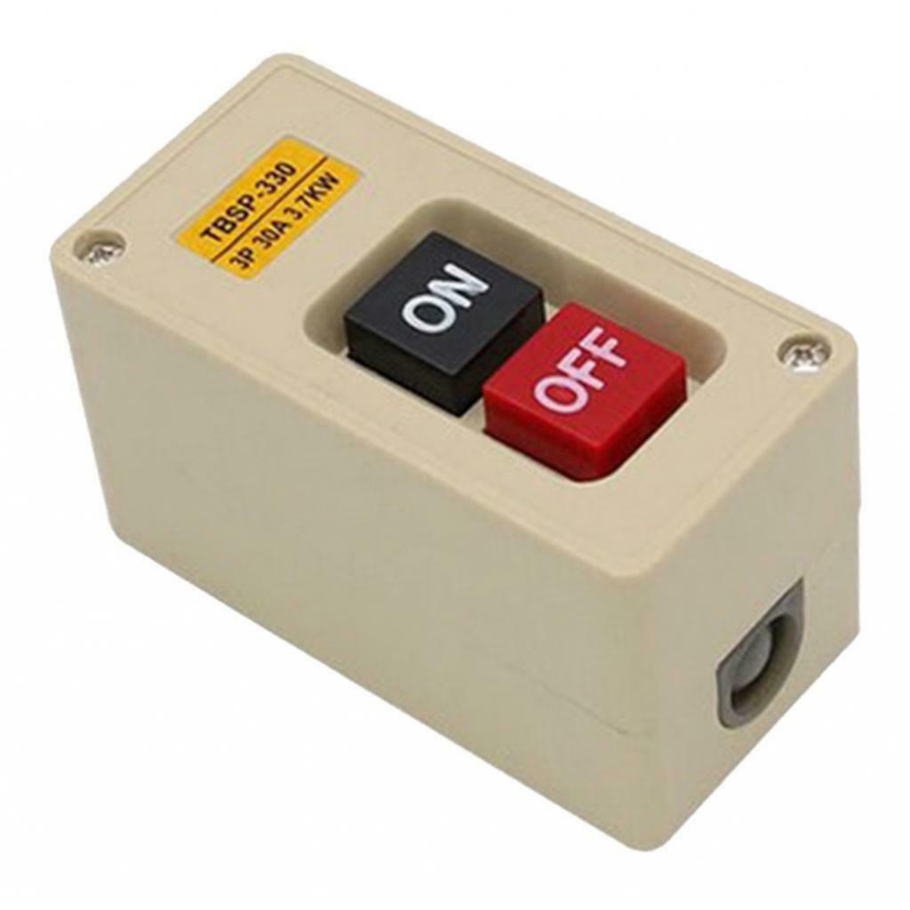TBSP-330 3 Phase Waterproof 30A Power Push Button Switch Two Key Lock Tend