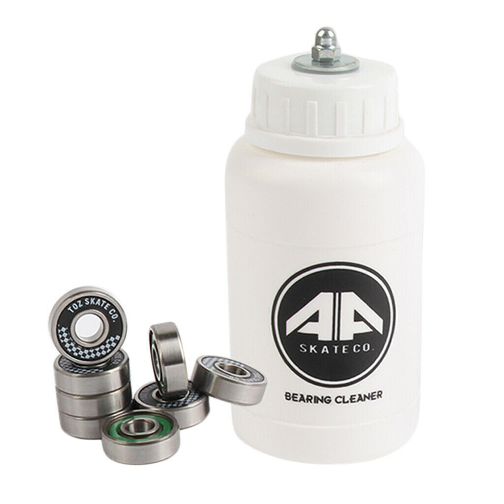 1 Set Precision Skate Bearings Cleaner Kit with 8pcs 608-RS Bearings