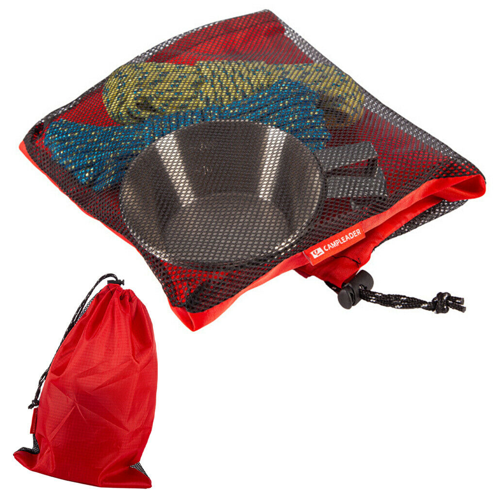 Portable Drawstring Storage Bag Reusable Gadget Pouch for Backpacking Hiking