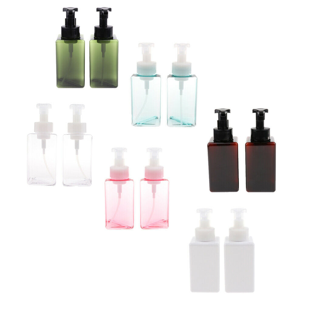 4Pcs Empty Plastic Foaming Hand Soap Dispenser Foam Pump Bottle 250+450ml