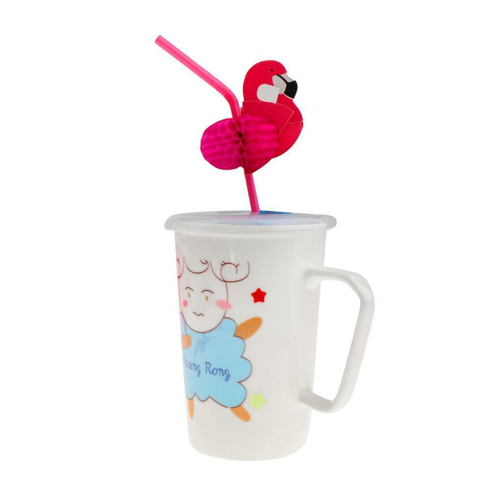 25pcs Pink Holiday Plastic Bendy   Birthday Party Flamingo Drinking Straws