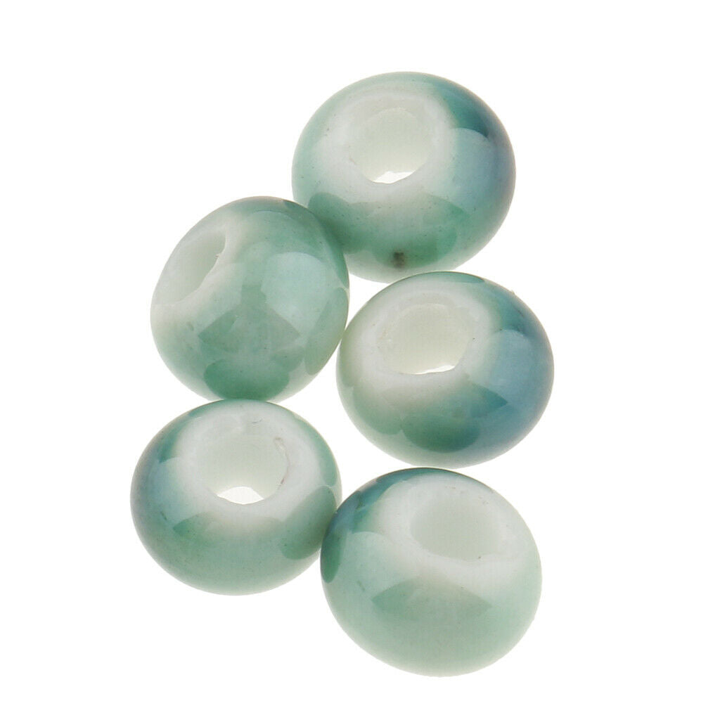 2X 100Pcs Ceramic Loose Beads 6mm for Bracelets Charms Pendants Jewelry Color 2