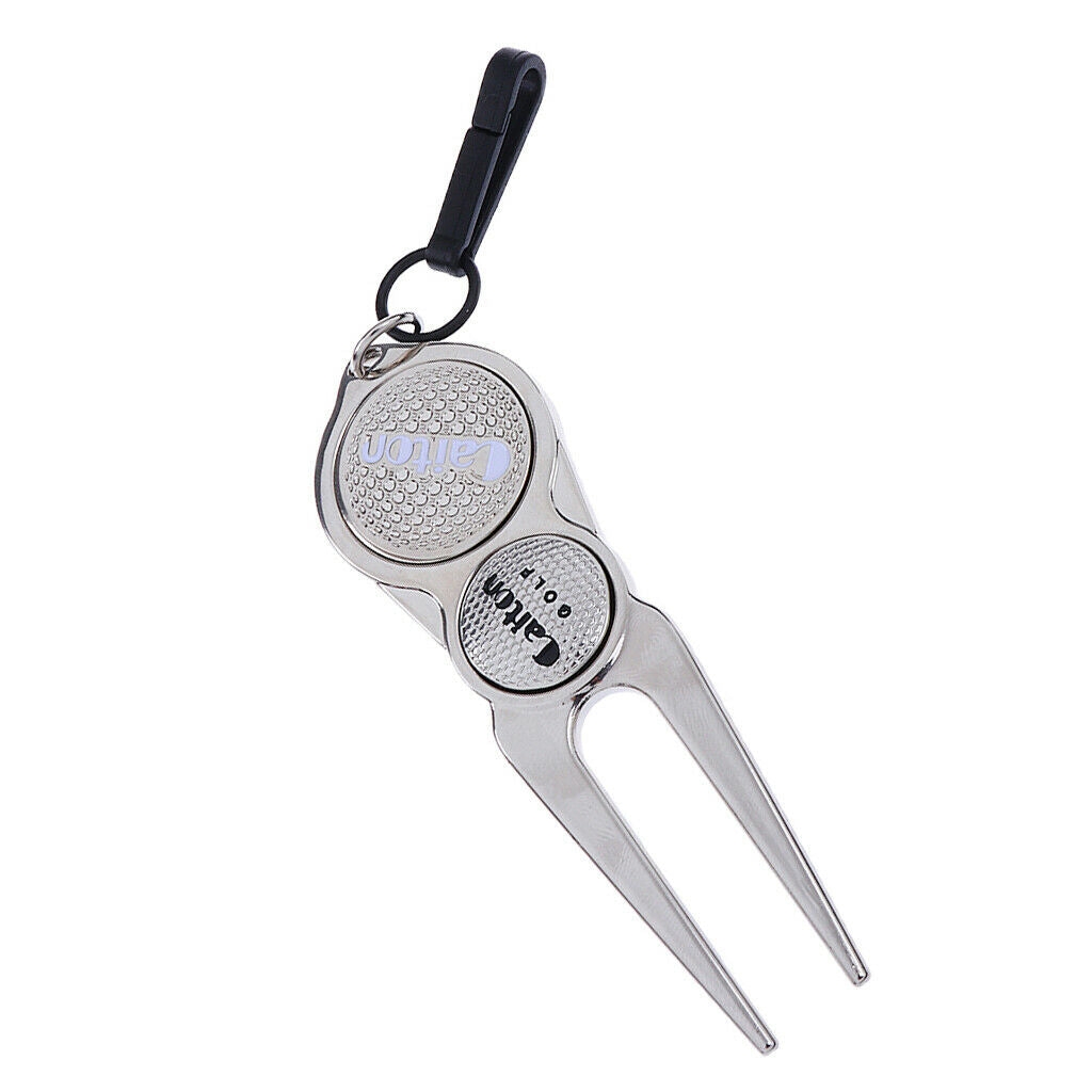 Golf Divot Tool with  Marker Pitch Fork Repair Mini Tool
