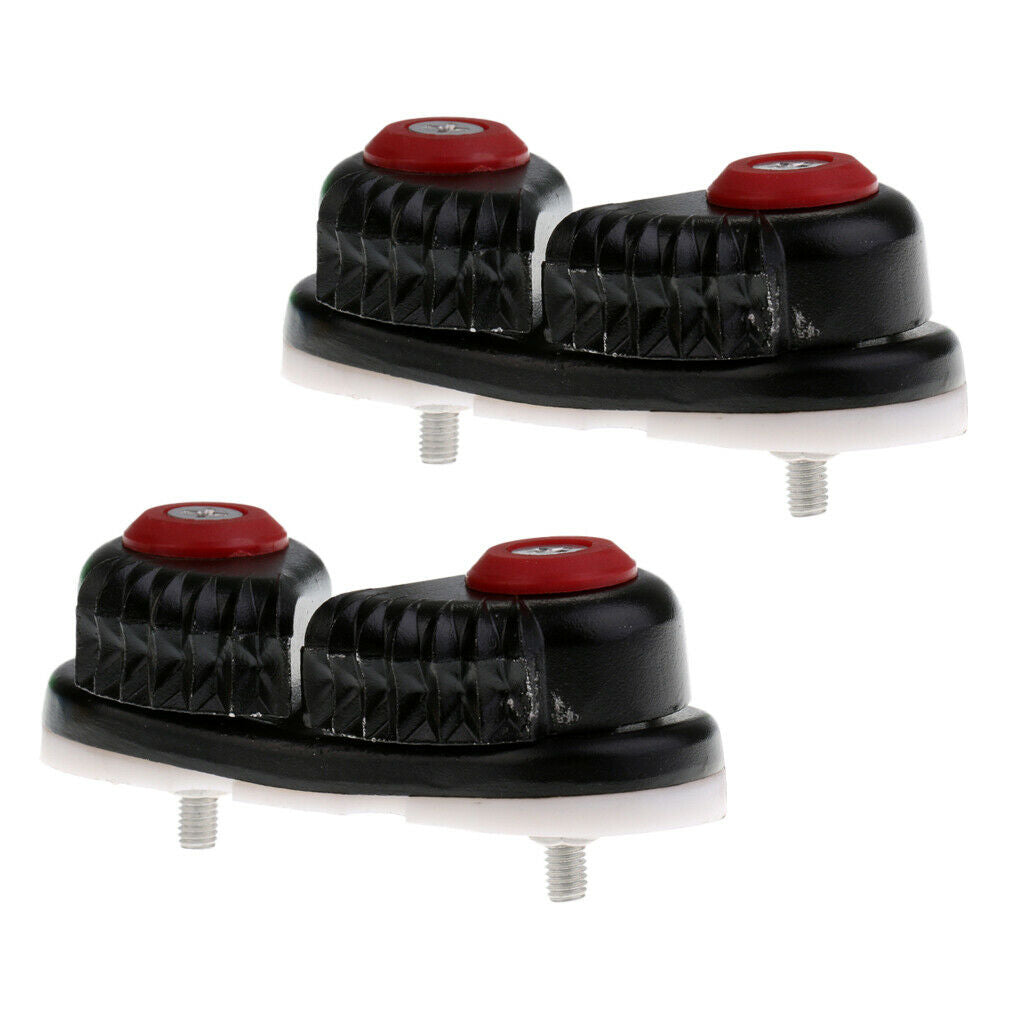 2x Sailboat Cam Cleat for Dia. 10-14mm Rope Sailing Boat Canoe Cam Cleats