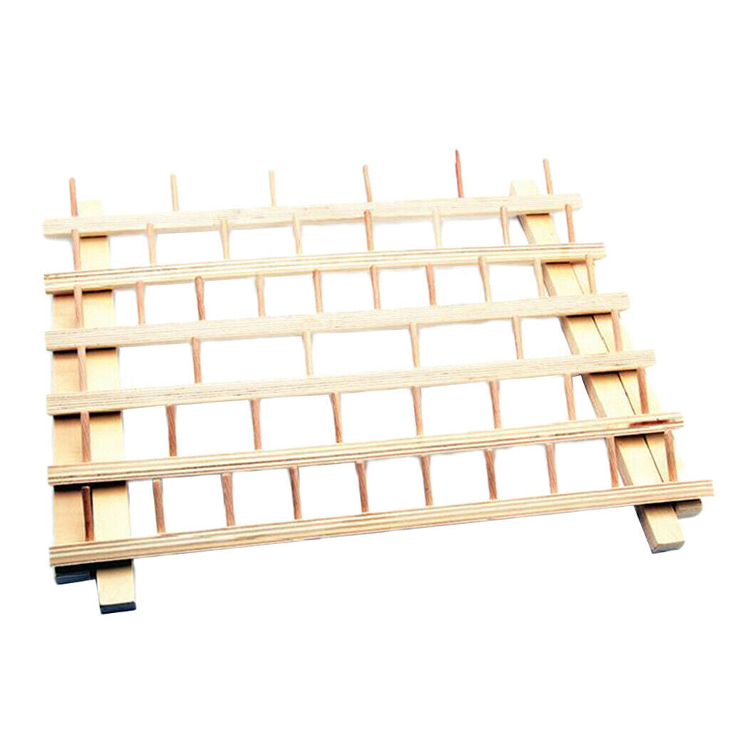48-Spool Wooden Cord Thread Rack/Holder Stand Spool Organizer Embroidery