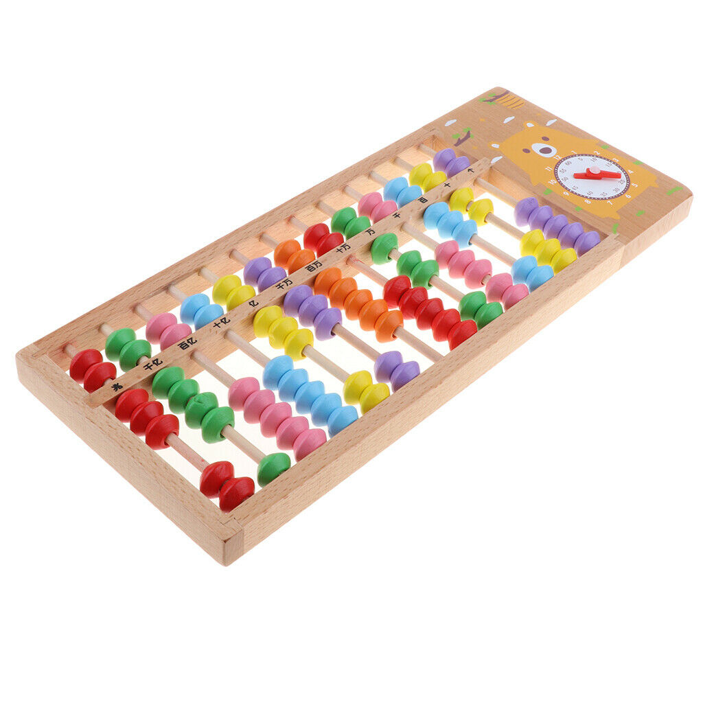 Rainbow Wooden Counting Bead Abacus, Educational Toys For Toddlers, Preschool