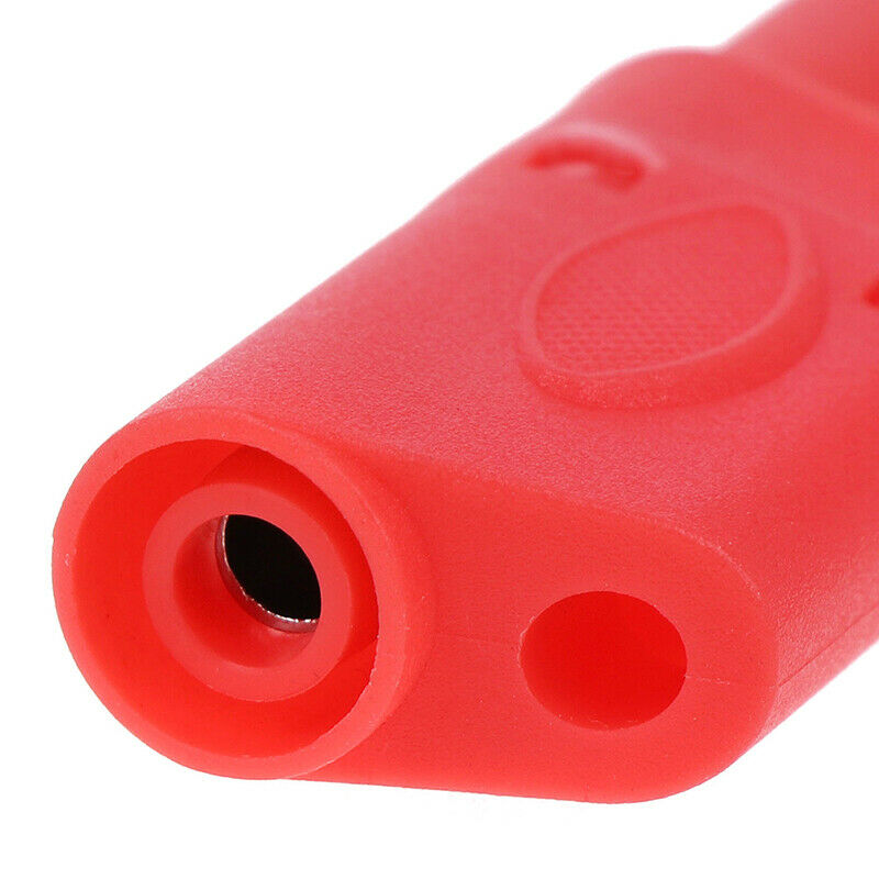 10Pcs Safety 4mm Male Stackable Banana Plug Connector Shrouded Fully Insula_DD