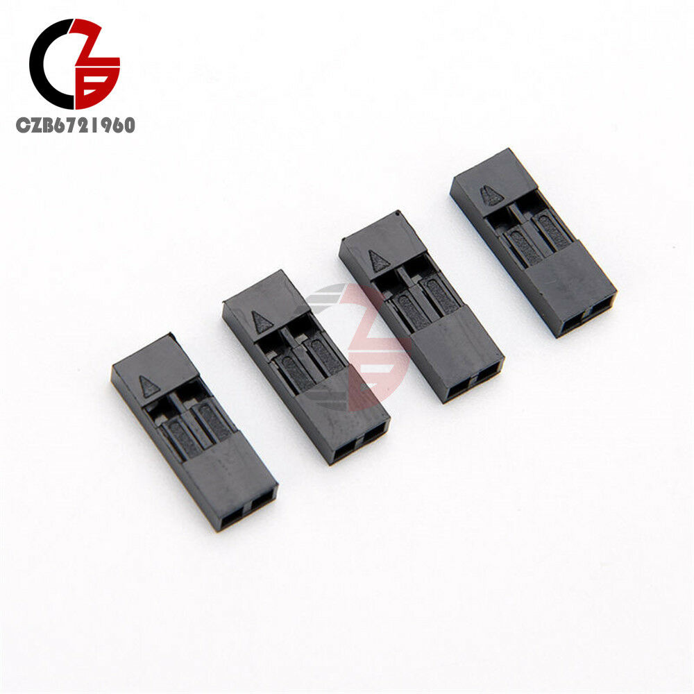 200Pcs 2P 2.54mm Pitch Dupont Jumper Wire Cable Housing Female Pin Connector