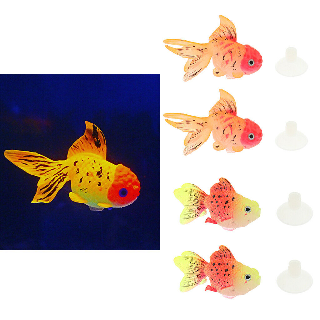 4 Pack Artificial Moving Floating Fish for Fish Tank Aquarium Decoration