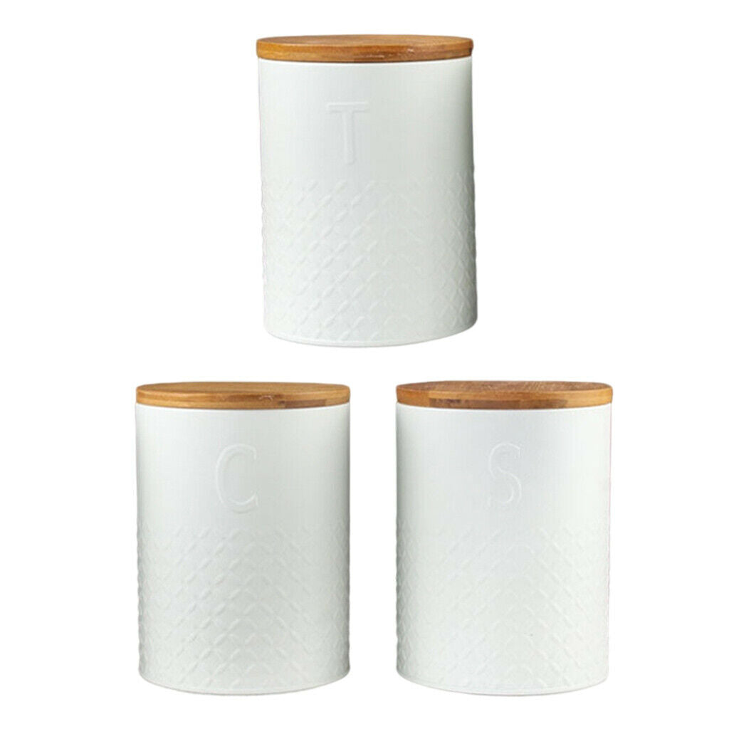 3Pack Storage Canisters Tea Kitchen Tin Dust-proof Insect-proof Tin Canister