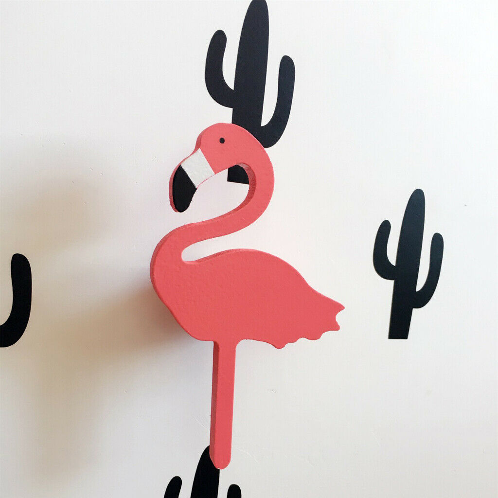 Cute Red Flamingo Hanger Clothes Hook Holder Childrens Kids Room Wall Decor