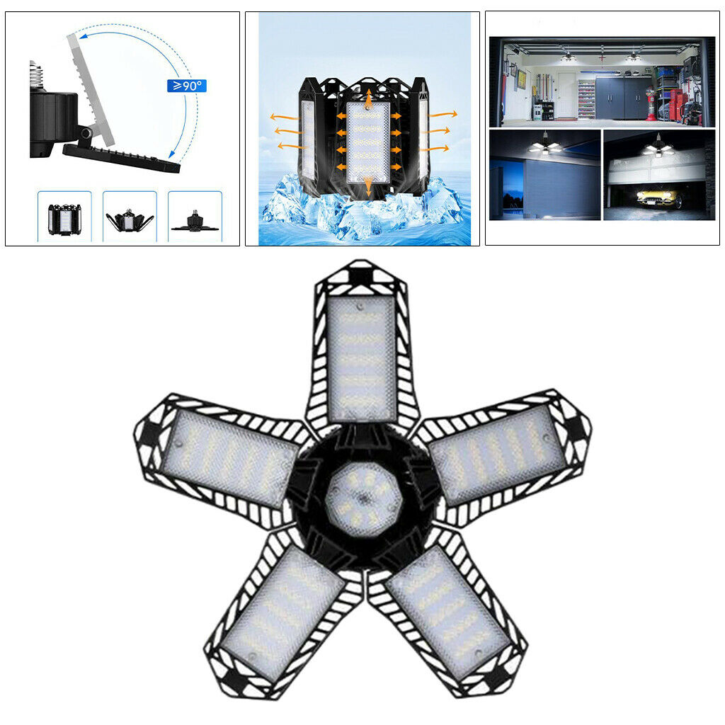 LED Garage Lights Ultra Bright Deformable Ceiling Lights Fixture for Garage