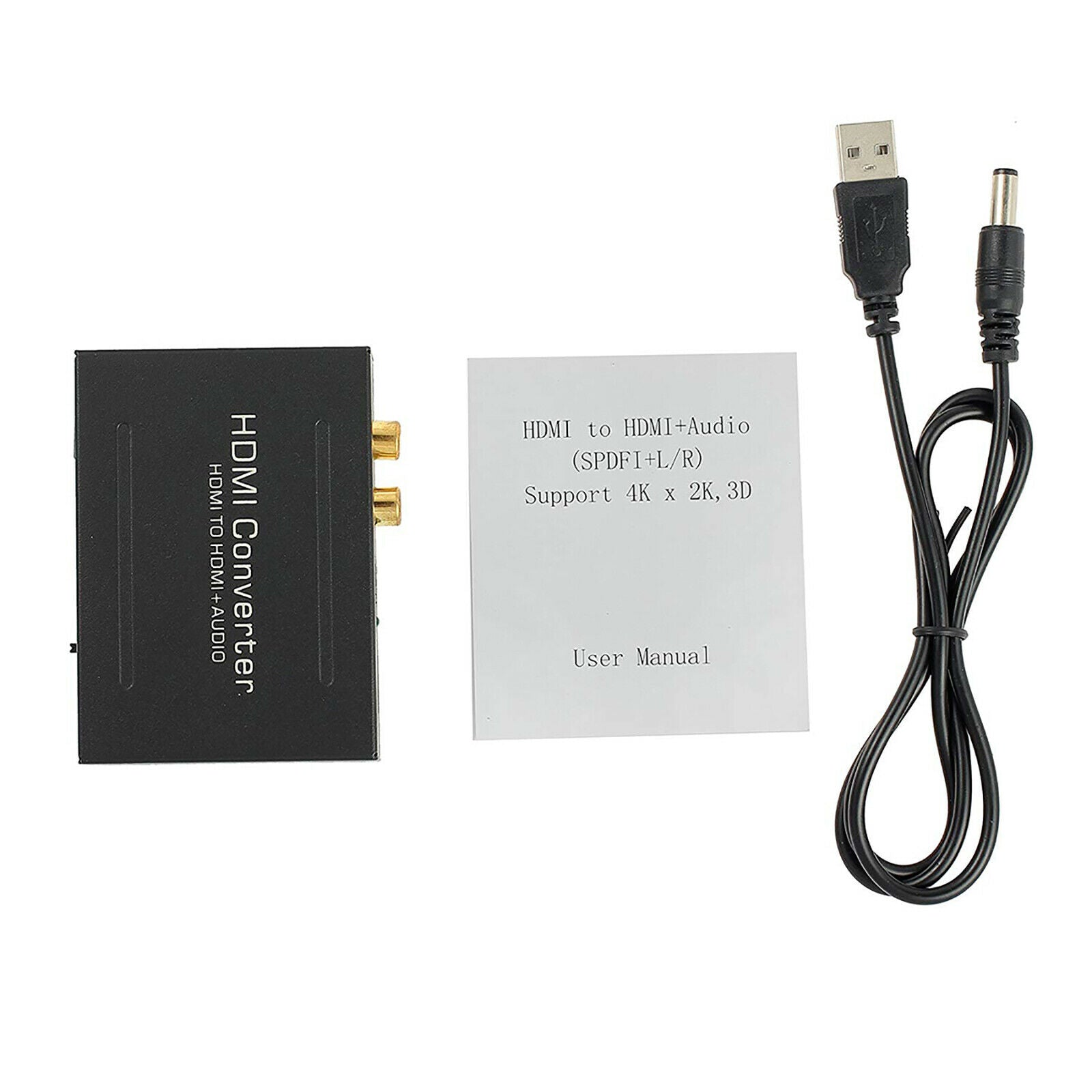1080P HDMI to HDMI + Optical SPDIF + RCA L/R Audio Extractor Converter