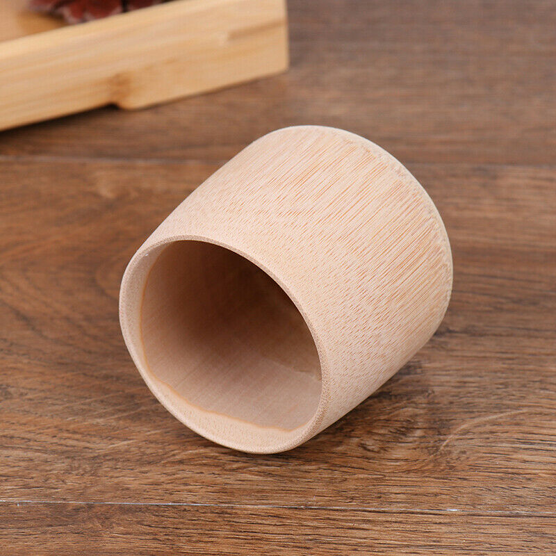 Natural Pure Handmade Bamboo Toothbrush Cups Water Cup Round Sourced Tea Cups_DD