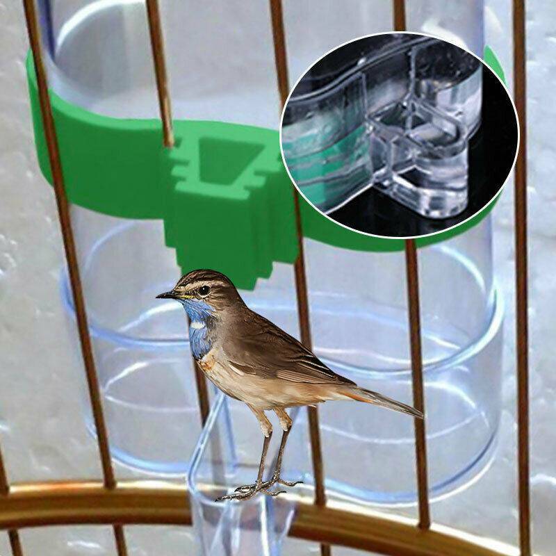 Birds Feeder Food Water Feeding Automatic Drinker Parakeet Parrot Dispenser Cage