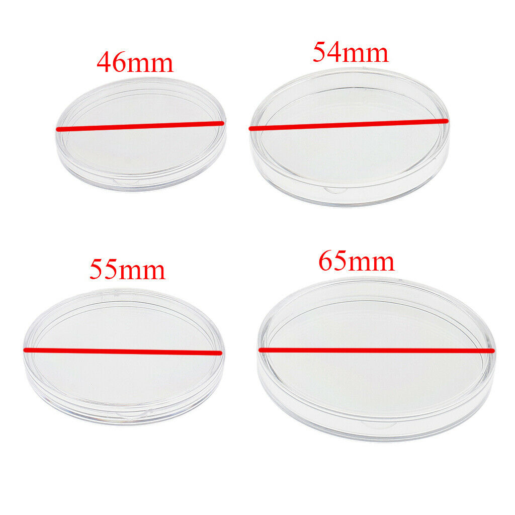 10pcs 46mm Plastic Coin Container Round Coin Case Capsules Boxes Holders