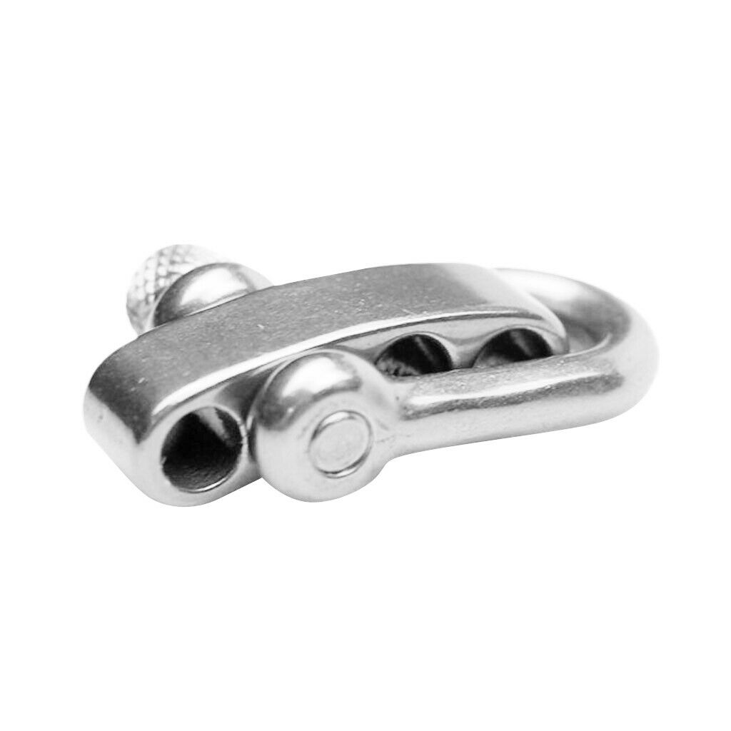 4 Pieces Stainless Steel U Style Shackle for Outdoor DIY Paracord Bracelet