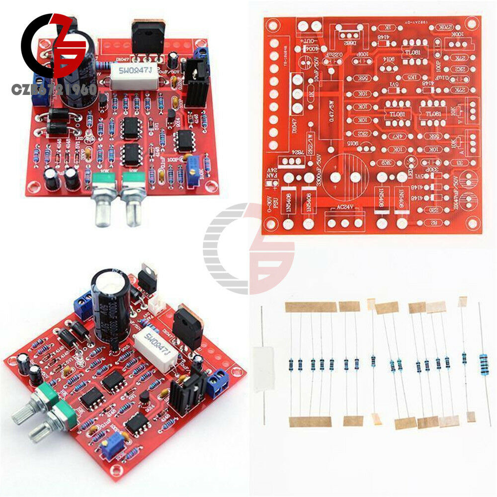 0-30V 2mA-3A Adjustable DC Regulated Power Supply DIY Kit Short with Protection